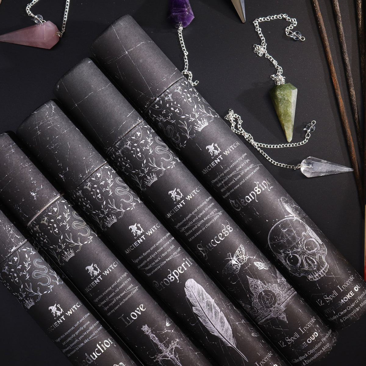 Ancient Incense for Witchcraft Spells – Love – Rose Quartz Pendulum