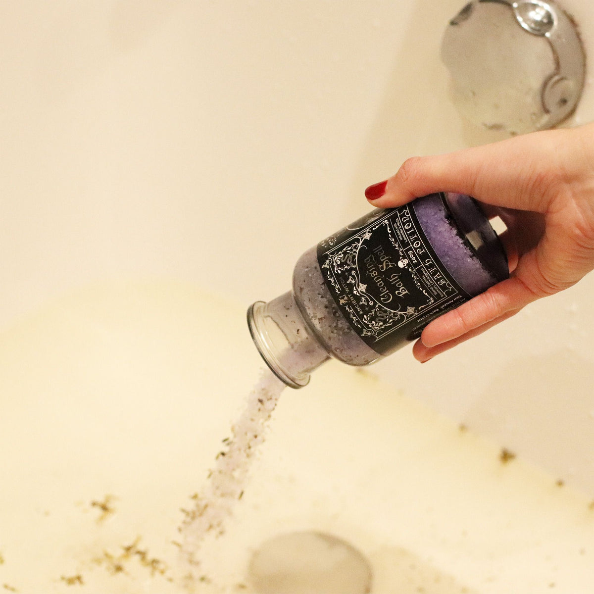 Antigo Feitiço de Banho da Bruxa, Poção e Amuleto de Cristal de Quartzo – Purificação