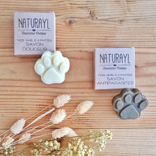 Conjunto de Sabonetes Naturais para Cães – Neem Antiparasitário e Aveia e Mel Suave (2 × 30 g)