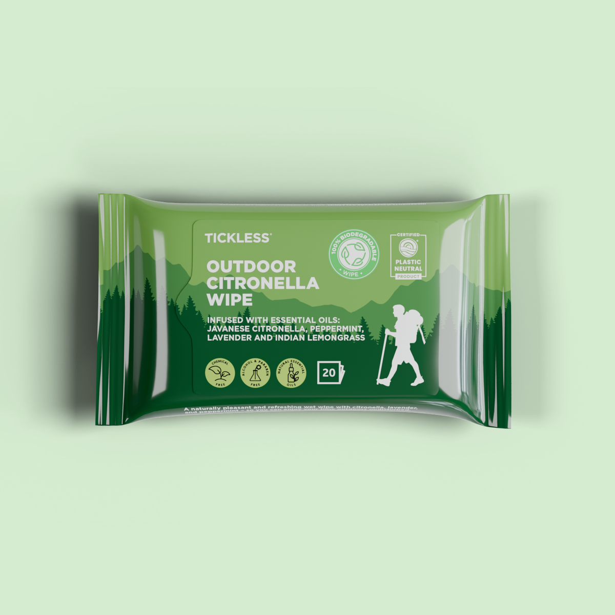 Toalhitas de Citronela TICKLESS® Outdoor