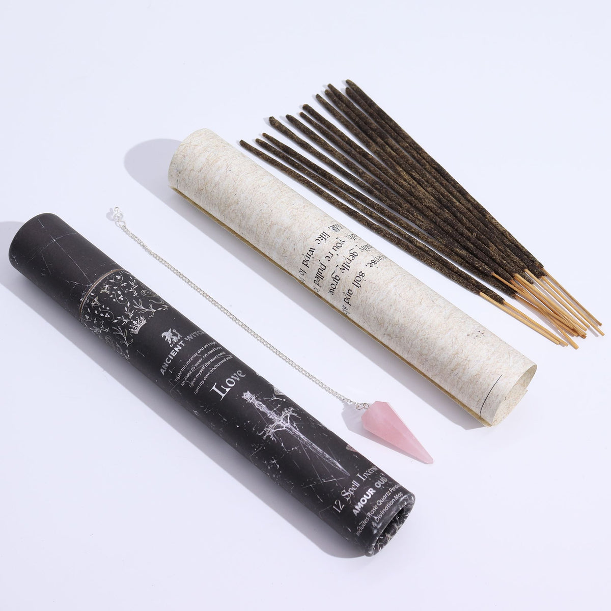 Ancient Incense for Witchcraft Spells – Love – Rose Quartz Pendulum